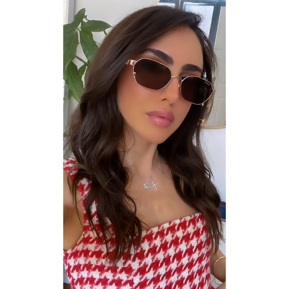 NEW Gucci GG1593S Rose Gold Violet Metal Sunglasses - Picture 2 of 7